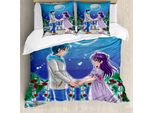 Copripiumino Abakuhaus Anime, Coppia Romantica Manga, Antiacaro, Adatto A Chi Soffre Di Allergie, Con Federe, 200 Cm X 200 Cm - 80 X 80 Cm, Multicolore