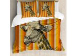Abakuhaus Copripiumino Giraffa, Hipster Animal, Antiacaro, Adatto A Chi Soffre Di Allergie, Con Federe, 155 Cm X 220 Cm - 80 X 80 Cm, Multicolore