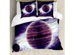 Abakuhaus Galaxis Copripiumino, Spazio Pianeta Marte, Antiacaro Adatto A Chi Soffre Di Allergie Con Federe, 155 Cm X 220 Cm - 80 X 80 Cm, Malva Viola