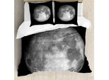 Abakuhaus Galaxis Copripiumino, Trippy Luna Pianeta Spazio, Antiacaro Adatto A Chi Soffre Di Allergie Con Federe, 155 Cm X 220 Cm - 80 X 80 Cm, Grigio Nero