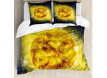 Abakuhaus Copripiumino Galaxis, Panorama Spaziale Galaxy, Antiacaro, Adatto A Chi Soffre Di Allergie, Con Federe, 155 Cm X 220 Cm - 80 X 80 Cm, Giallo/Blu