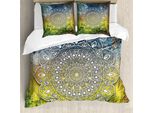 Abakuhaus Copripiumino Etnico, Mandala Boho, Antiacaro, Adatto A Chi Soffre Di Allergie, Con Federe, 200 Cm X 200 Cm - 80 X 80 Cm, Multicolore