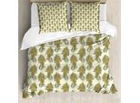 Abakuhaus Set Copripiumino Bohemien Per Letti Matrimoniali, Motivo Paisley Etnico, Antiacaro, Adatto A Chi Soffre Di Allergie, Con Federe, Senape