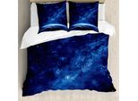 Abakuhaus Copripiumino, Stelle Luminose Della Via Lattea, Antiacaro, Adatto A Chi Soffre Di Allergie, Con Federe, 155 Cm X 220 Cm - 80 X 80 Cm, Blu Scuro