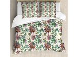 Abakuhaus Copripiumino Bohemien, Fiori Colorati, Antiacaro, Adatto A Chi Soffre Di Allergie, Con Federe, 200 Cm X 200 Cm - 80 X 80 Cm, Multicolore