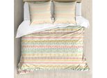 Abakuhaus Copripiumino A Righe, Motivi Geometrici Aztechi, Antiacaro, Adatto A Chi Soffre Di Allergie, Con Federe, 155 Cm X 220 Cm - 80 X 80 Cm, Multicolore