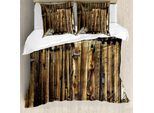 Abakuhaus Copripiumino Rustico, Oak Barn Porta In Legno, Antiacaro Adatto A Chi Soffre Di Allergie Con Federe, 155 Cm X 220 Cm - 80 X 80 Cm, Marrone