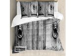 Abakuhaus Copripiumino Rustico, Toscana Casa Florance, Antiacaro, Adatto A Chi Soffre Di Allergie, Con Federe, 200 Cm X 200 Cm - 80 X 80 Cm, Grigio