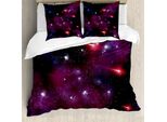 Abakuhaus Copripiumino, Stardust Meteor, Antiacaro, Adatto A Chi Soffre Di Allergie, Con Federe, 155 Cm X 220 Cm - 80 X 80 Cm, Magenta Blu