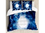 Abakuhaus Copripiumino, Magia Crepuscolo Scuro Crepuscolo, Antiacaro Adatto A Chi Soffre Di Allergie Con Federe, 155 Cm X 220 Cm - 80 X 80 Cm, Blu