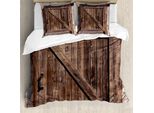 Abakuhaus Copripiumino Rustico, Porta Scorrevole Vintage, Antiacaro, Adatto A Chi Soffre Di Allergie, Con Federe, 155 Cm X 220 Cm - 80 X 80 Cm, Marrone Beige