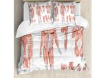 Abakuhaus Anatomia Copripiumino, Biologia Salute Umana, Antiacaro Adatto A Chi Soffre Di Allergie Con Federe, 155 Cm X 220 Cm - 80 X 80 Cm, Coral Grey