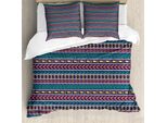 Abakuhaus Copripiumino A Righe, Stile, Antiacaro, Adatto A Chi Soffre Di Allergie, Con Federe, 200 Cm X 200 Cm - 80 X 80 Cm, Multicolore