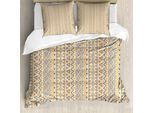 Abakuhaus Copripiumino A Righe, Antiacaro, Adatto A Chi Soffre Di Allergie, Con Federe, 155 Cm X 220 Cm - 80 X 80 Cm, Giallo/Blu