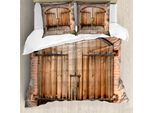 Abakuhaus Copripiumino Rustico, Casa In Pietra Toscana, Antiacaro, Adatto A Chi Soffre Di Allergie, Con Federe, 155 Cm X 220 Cm - 80 X 80 Cm, Marrone-Grigio