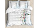 Abakuhaus Anatomia Umana Copripiumino, Persone Psichedeliche, Antiacaro Adatto A Chi Soffre Di Allergie Con Federe, 200 Cm X 200 Cm - 80 X 80 Cm, Azzurro