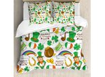 Abakuhaus Set Copripiumino Per Letti Matrimoniali, Irish Party, Antiacaro, Adatto A Chi Soffre Di Allergie, Con Federe, Multicolore