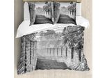 Abakuhaus China Copripiumino, Ruins, Antiacaro, Adatto A Chi Soffre Di Allergie, Con Federe, 200 Cm X 200 Cm - 80 X 80 Cm, Grigio