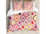 Abakuhaus Copripiumino Moderno, Pois Con Doodle, Antiacaro, Adatto A Chi Soffre Di Allergie, Con Federe, 200 Cm X 200 Cm - 80 X 80 Cm, Multicolore