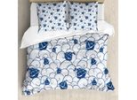 Abakuhaus Copripiumino Nautico, Barca Sull'oceano Journey, Antiacaro, Adatto A Chi Soffre Di Allergie, Con Federe, 200 Cm X 200 Cm - 80 X 80 Cm, Blu E Bianco