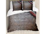 Abakuhaus Copripiumino Americano, Targa Commemorativa Usa, Antiacaro, Adatto A Chi Soffre Di Allergie, Con Federe, 155 Cm X 220 Cm - 80 X 80 Cm, Marrone
