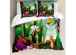 Abakuhaus Copripiumino Per Animali Domestici, Farfalla Ape In Exotic, Antiacaro Adatto A Chi Soffre Di Allergie Con Federe, 200 Cm X 200 Cm - 80 X 80 Cm, Multicolore
