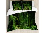 Abakuhaus Copripiumino Urwald, Tropical Thailand Forest, Antiacaro, Adatto A Chi Soffre Di Allergie, Con Federe, 200 Cm X 200 Cm - 80 X 80 Cm, Verde