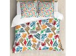 Abakuhaus Copripiumino Tribale, Maya E Aztechi, Antiacaro, Adatto A Chi Soffre Di Allergie, Con Federe, 155 Cm X 220 Cm - 80 X 80 Cm, Multicolore