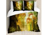 Abakuhaus Copripiumino Fantasia, Vivid Autumn Season, Antiacaro, Adatto A Chi Soffre Di Allergie, Con Federe, 200 Cm X 200 Cm - 80 X 80 Cm, Multicolore