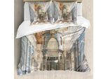 Abakuhaus Copripiumino Antico, Vintage, Antiacaro, Adatto A Chi Soffre Di Allergie, Con Federe, 155 Cm X 220 Cm - 80 X 80 Cm, Blu Petrolio Marigold