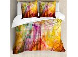 Abakuhaus Copripiumino Moderno, Immagine A Colori Arcobaleno, Antiacaro, Adatto A Chi Soffre Di Allergie, Con Federe, 155 Cm X 220 Cm - 80 X 80 Cm, Multicolore