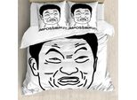 Abakuhaus Copripiumino Umoristico, Meme Impossibru, Antiacaro, Adatto A Chi Soffre Di Allergie, Con Federe, 155 Cm X 220 Cm - 80 X 80 Cm, Bianco E Nero