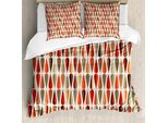 Copripiumino Abakuhaus In Stile Retrò Anni '70, Antiacaro E Anallergico, Con Federe, 155 Cm X 220 Cm - 80 X 80 Cm, Multicolore