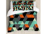 Abakuhaus Copripiumino Moderno, Design Moderno, Antiacaro, Adatto A Chi Soffre Di Allergie, Con Federe, 155 Cm X 220 Cm - 80 X 80 Cm, Multicolore