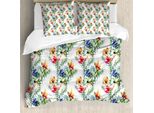 Abakuhaus Copripiumino Con Motivo Floreale, Shabby Plant Lilacs, Antiacaro E Anallergico, Con Federe, 155 Cm X 220 Cm - 80 X 80 Cm, Multicolore