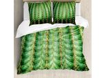 Abakuhaus Copripiumino Cactus, Desert Flower Zoom Foto, Antiacaro, Adatto A Chi Soffre Di Allergie, Con Federe, 155 Cm X 220 Cm - 80 X 80 Cm, Verde
