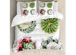 Abakuhaus Set Copripiumino Vintage Per Letti Matrimoniali, Cactus Messicano Stilizzato, Antiacaro, Adatto A Chi Soffre Di Allergie, Con Federe, Multicolore