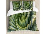 Abakuhaus Copripiumino Cactus, West Botanic Plant, Antiacaro, Adatto A Chi Soffre Di Allergie, Con Federe, 155 Cm X 220 Cm - 80 X 80 Cm, Verde