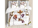 Abakuhaus Copripiumino Blume, Lilacs Daisises Tulipani, Antiacaro, Adatto A Chi Soffre Di Allergie, Con Federe, 155 Cm X 220 Cm - 80 X 80 Cm, Multicolore