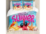 Abakuhaus Copripiumino Lifestyle, Ispirazione Spiaggia, Antiacaro, Adatto A Chi Soffre Di Allergie, Con Federe, 155 Cm X 220 Cm - 80 X 80 Cm, Multicolore