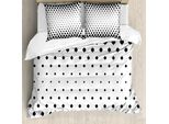 Abakuhaus Copripiumino In Damasco, Victorian Fashion Shapes, Antiacaro E Anallergico, Con Federe, 155 Cm X 220 Cm - 80 X 80 Cm, Bianco E Nero