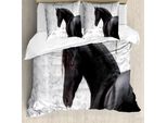 Abakuhaus Copripiumino Per Animali Domestici, Paesaggio Invernale Innevato, Antiacaro, Adatto A Chi Soffre Di Allergie, Con Federe, 155 Cm X 220 Cm - 80 X 80 Cm, Bianco