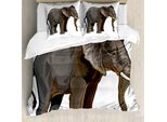Abakuhaus Copripiumino Per Animali Domestici, Fauna Esotica Safari, Antiacaro, Adatto A Chi Soffre Di Allergie, Con Federe, 155 Cm X 220 Cm - 80 X 80 Cm, Grigio