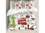 Abakuhaus Copripiumino Da Viaggio, FlüChtiger Famous Tourist, Antiacaro, Adatto A Chi Soffre Di Allergie, Con Federe, 155 Cm X 220 Cm - 80 X 80 Cm, Multicolore