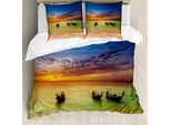 Abakuhaus Copripiumino Tropicale, Thailandia Barca Nell'oceano, Antiacaro Adatto A Chi Soffre Di Allergie Con Federe, 155 Cm X 220 Cm - 80 X 80 Cm, Multicolore