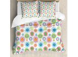 Abakuhaus Copripiumino Moderno, Motivi Colorati, Antiacaro, Adatto A Chi Soffre Di Allergie, Con Federe, 200 Cm X 200 Cm - 80 X 80 Cm, Multicolore