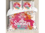 Abakuhaus Copripiumino Con Proverbio, Zu E Palme, Antiacaro, Adatto A Chi Soffre Di Allergie, Con Federe, 155 Cm X 220 Cm - 80 X 80 Cm, Multicolore