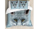 Abakuhaus Copripiumino Per Animali Domestici, Fluffy Wald Kreatur, Antiacaro, Adatto A Chi Soffre Di Allergie, Con Federe, 155 Cm X 220 Cm - 80 X 80 Cm, Azzurro