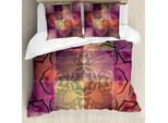 Abakuhaus Copripiumino Etnico, Motivo Mandala Moderno, Antiacaro, Adatto A Chi Soffre Di Allergie, Con Federe, 200 Cm X 200 Cm - 80 X 80 Cm, Multicolore