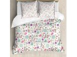 Abakuhaus Shabby Flora Copripiumino, Land Natur Blatt, Antiacaro, Adatto A Chi Soffre Di Allergie, Con Federe, 155 Cm X 220 Cm - 80 X 80 Cm, Multicolore
